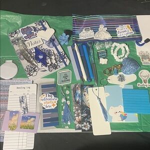 Blue and White Stationery Set